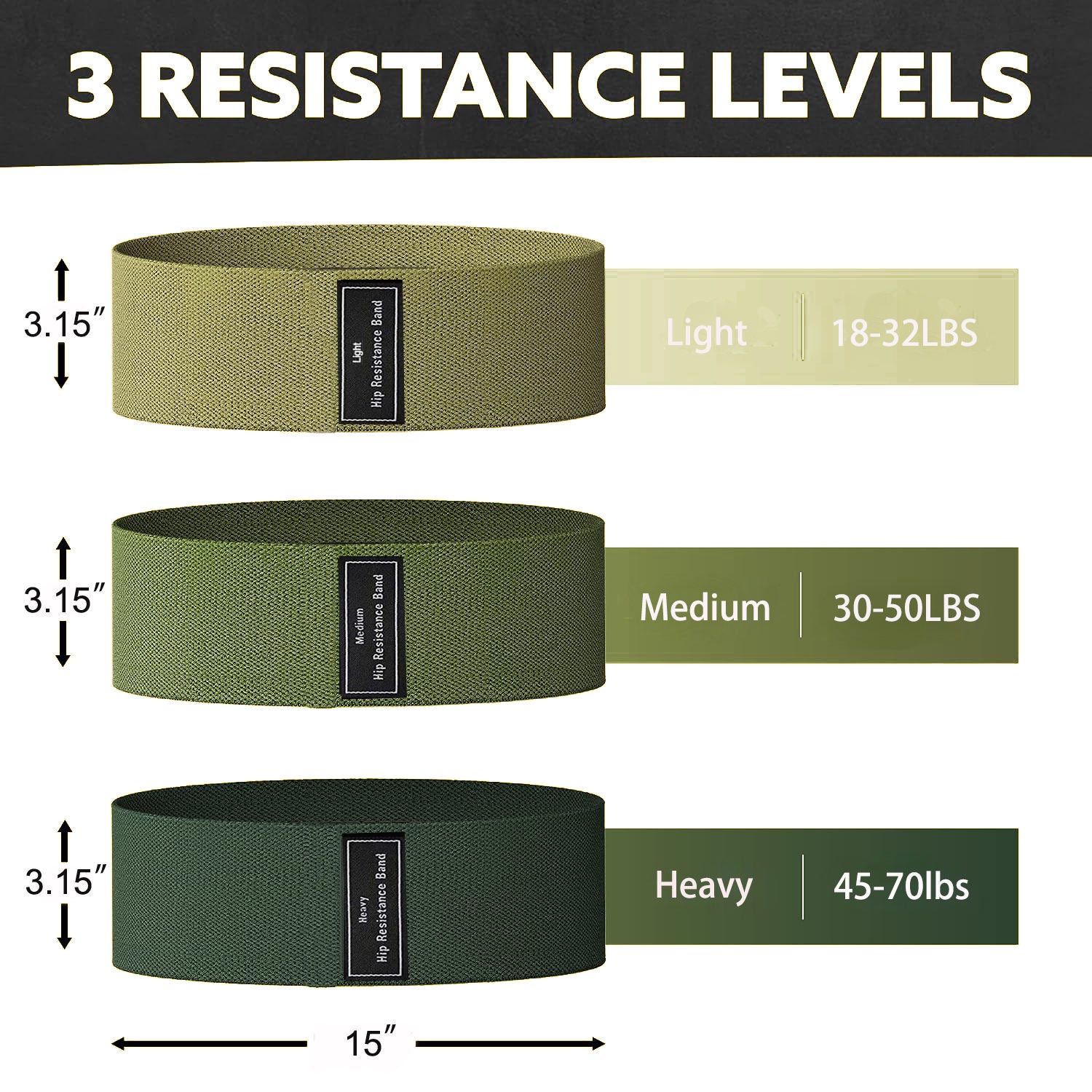 Hip Loop Resistance Bands Set